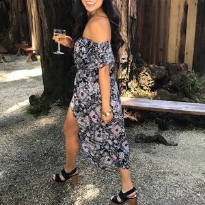LF Off-the-Shoulder Midi Dress w/ Shorts